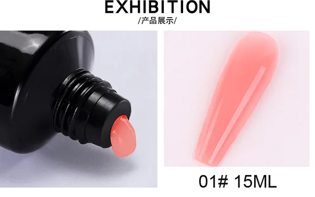 15ml Poly Acrylic Gel For Nail 22 Color Spangle Crystal Extension Gel UV/LED Light Quick Extension Nail Without Paper Holder&_&* 01