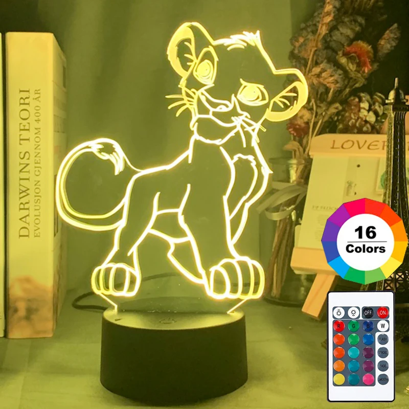 

3D LED Night Light Animal Cartoon Series 16Color 3D LED Night Light Remote Control Table Lamp Toy Gift Children Home Decoration