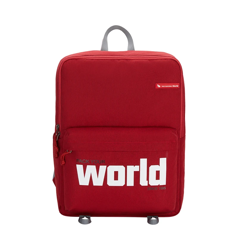 Owias новости, мужской женский кожаный рюкзак, студенческие школьные сумки для подростков, мальчиков и девочек, рюкзаки для путешествий - Цвет: Red Pro