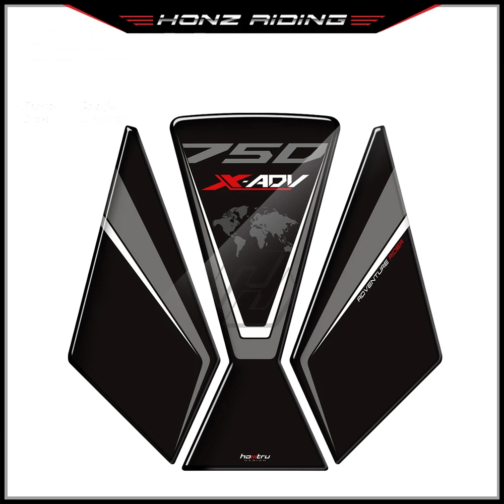 For Honda Scooter X-ADV Xadv 750 Tank Pad Protection Sticker 3D Resin Prevent Scratc Decal