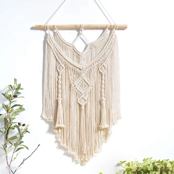 

Macrame Wall Hanging Tapestry Wall Decor Bohemian Woven Bohemian Tapestry Geometric Art Home Decoration