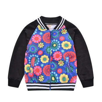 

2020 New Spring Kids Jackets Girls Baseball Uniform Children Zipper Windbreaker Baby Fashion Print Coat Boys Waterproof Jackets