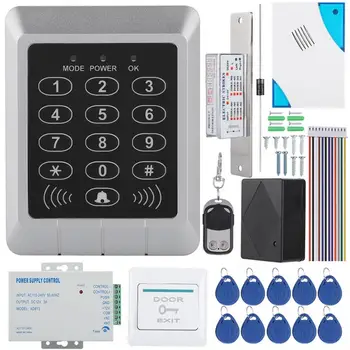 

RFID Keypad Access Control System Kit Door Lock 125KHz EM Card For Door Entry Hot