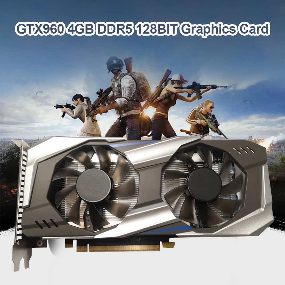 GTX960 4GB GDDR5 128bit PCI Express 2.0 Cooling Fan Computer Games Video Card with Double Cooling Fan Computer Part good pc graphics card