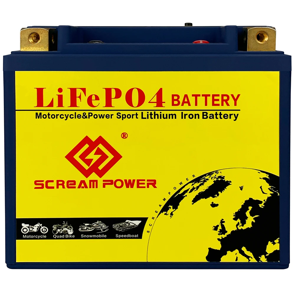 

12V 12-BS/12B-4 LifePO4 Motorcycle Start Battery 8Ah CCA 520A Lithium Scooter Battery With BMS For ATV UTV Motorbike