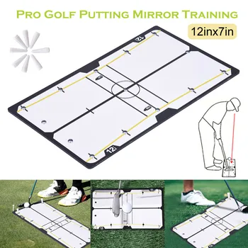 

Mirror Golf Accessories Golf Training Aids Swing Trainer Straight Practice Net Putting Mat Alignment Swing Trainer Eye Line #S3