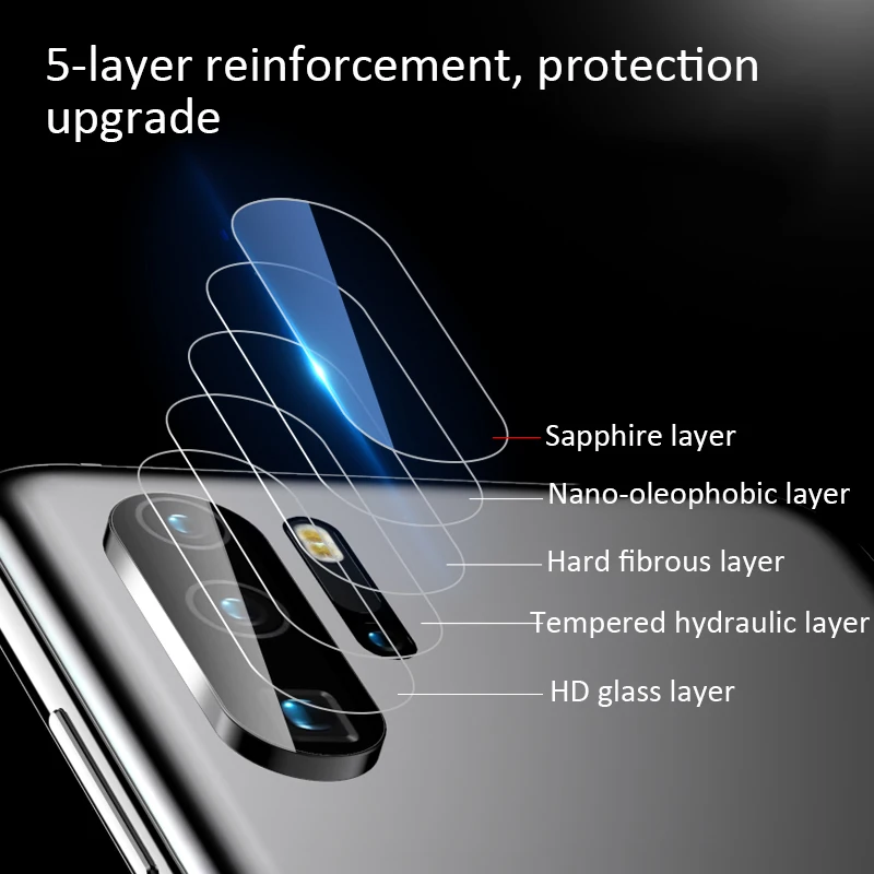 Стекло для камеры Huawei P30 P20 Pro металлический бампер с задним кольцом Защитная