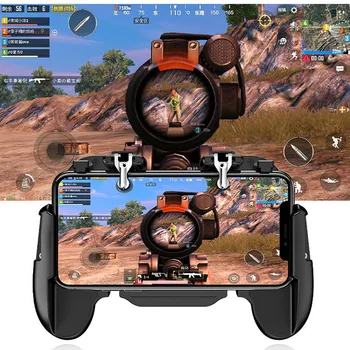 

Mobile Game Controller For PUBG 4in1 Gamepad Shoot And Aim Trigger Phone Cooling Smart game console accessories for gamer 2020