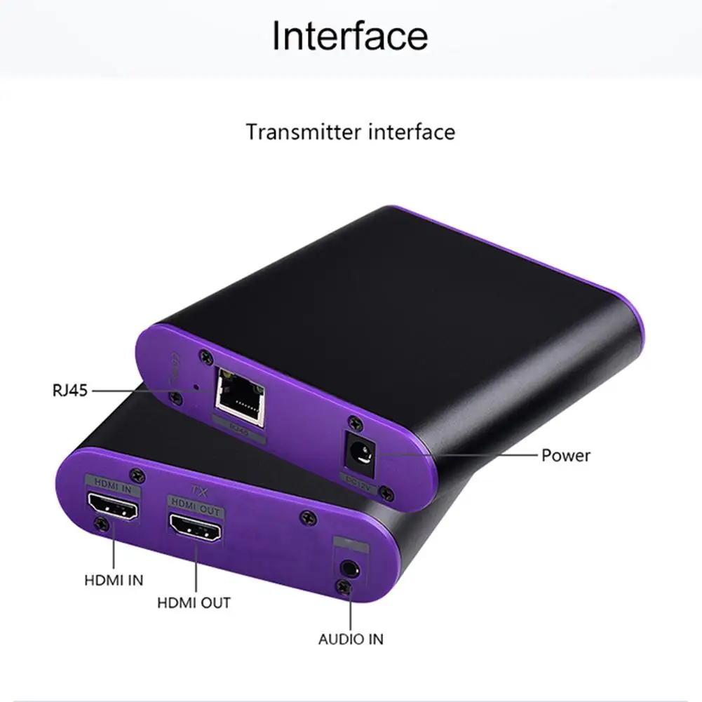 HDMI приемник 60 Гц HDMI передатчик Ethernet расширение, подходит для Windows OS Linux и Android системы 1080P Стандарт RJ45