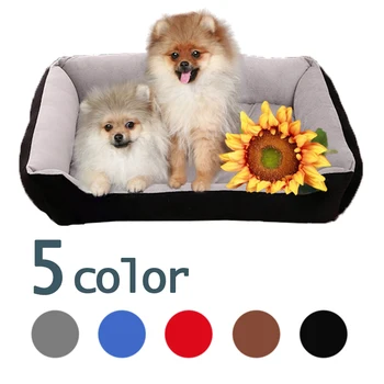 

Pet Bed Warm linen For Small Medium Large Dog Soft Pet Bed For Dogs Washable House For Cat Puppy Cotton Kennel Wash