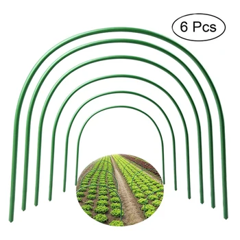 

6Pcs Greenhouse Hoops Rust-Free Grow Tunnel Garden Plant Hoop Grow Frame Plant Holder Tools for Farm Plant Support Garden Stakes
