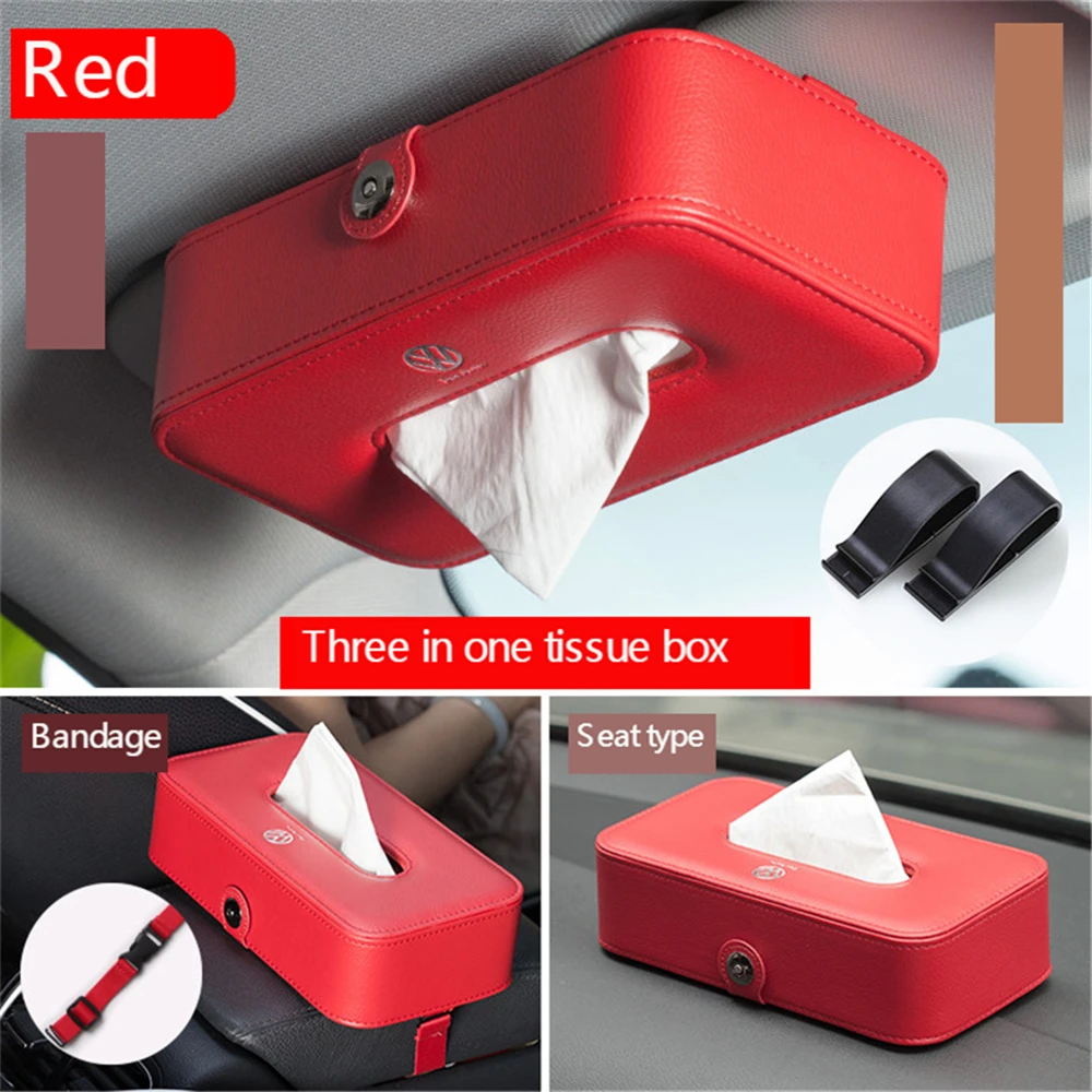 

B-LIFE Multi-use Car Tissue Paper Holder with One Tissue Refill for Car Truck Sun Visor Napkin Holder