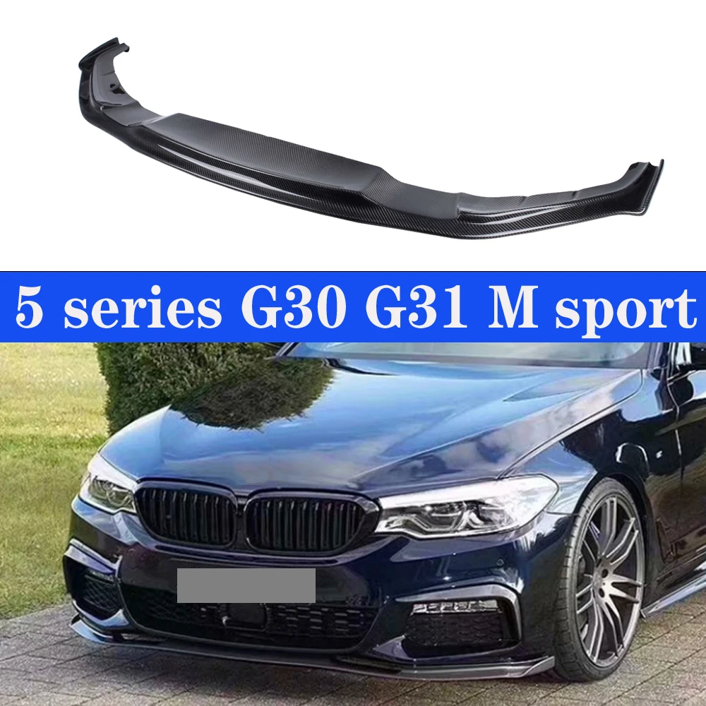 Для BMW G30 G31 M sport 530i 540i 17-19 настоящий карбоновый передний бампер для губ