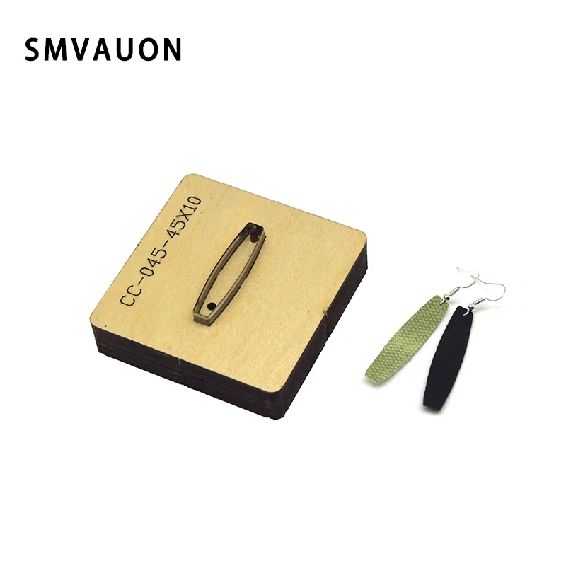Деревянные прямоугольные серьги для высечки Diy форма резки штампы японские
