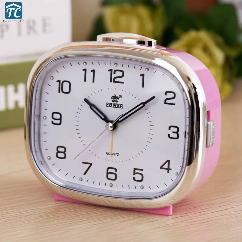Alarm Clock Small Night Lamp Bedside Table Clocks Students Lazy