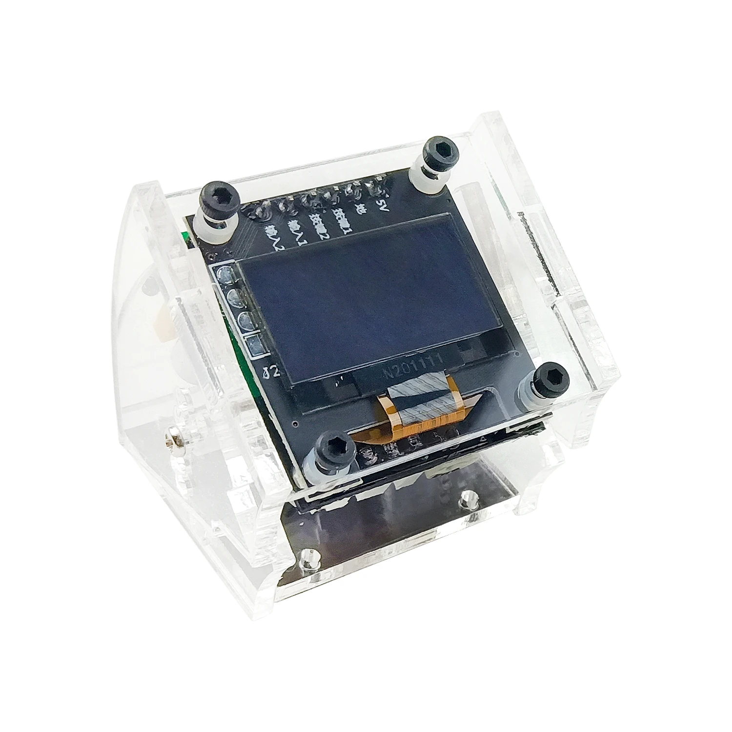 Oled Stereo Control Music Spectrum Display vu Medidor com Case Handheld Miniatura Ultrafino Módulo de Modo 096 Tela Novo - Image 5