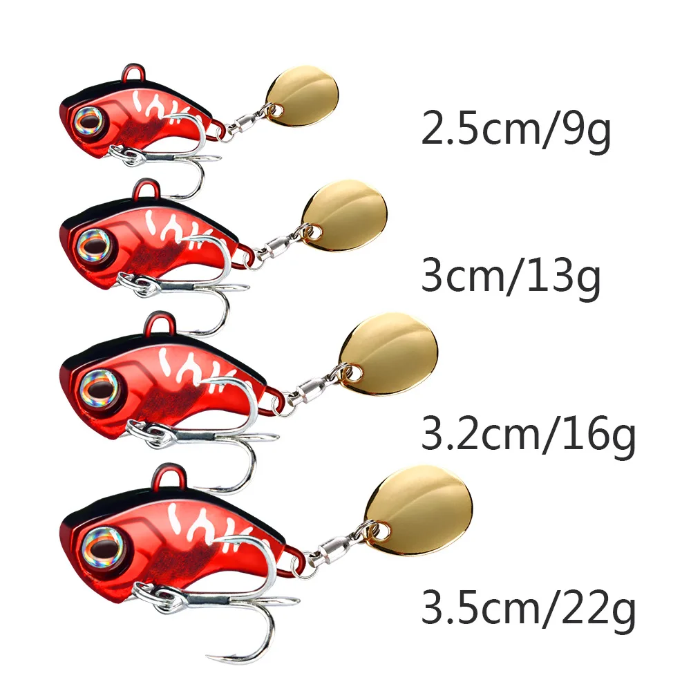 1PCS Rotating Metal VIB 9g/13g/16g/22g Wobbler Fishing Lure Sequins Tail Spinner Sinking Baits Spoon Crankbait Fishing Tackle 1PCS Rotating Metal VIB 9g/13g/16g/22g Wobbler Fishing Lure Sequins Tail Spinner Sinking Baits Spoon Crankbait Fishing Tackle
