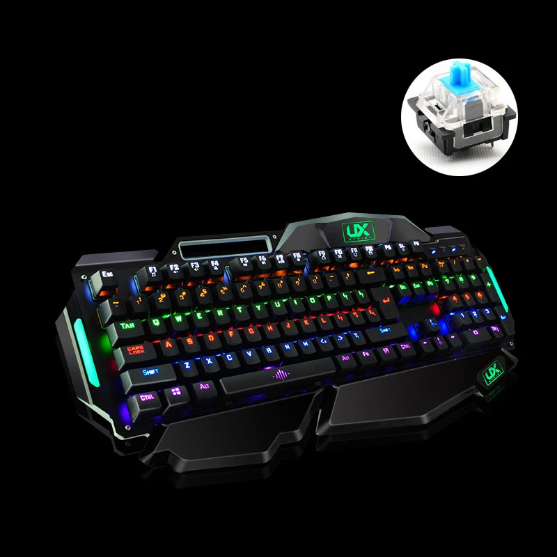 

MK915 professional mechanical keyboard full key no flashing switch mechanical keyboard 104 key RGB backlit gaming keyboard For e