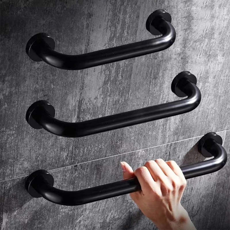 Black/White Aluminum Shower Room Barrier-free Handrail Bathtub