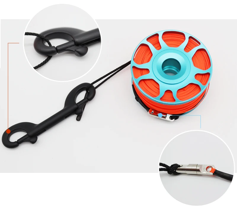 Scuba Reel OUKENS 30m Finger Spool Dive Reel,Durable Plastic With