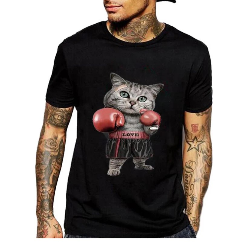 

3D Printed Boxinger Cat Cozy T-Shirt Custom Short Sleeve Tee Tops Unisex New Couples Plus Size O-neck Cotton Fitness Tees T6