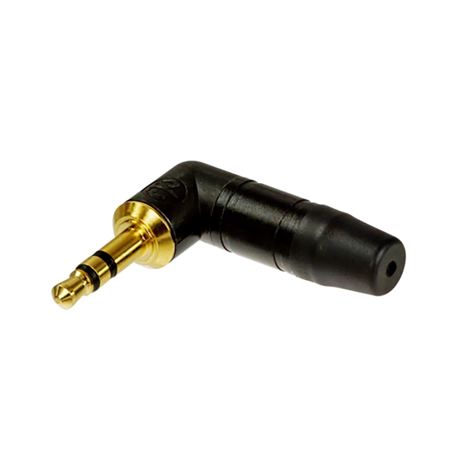 ▲ 오리지널 Neutrik NTP3RC-B HIFI 3.5mm 스테레오 플러그 직각형 금도금 접점 블랙 쉘 전문 오디오 케이블 DIY용