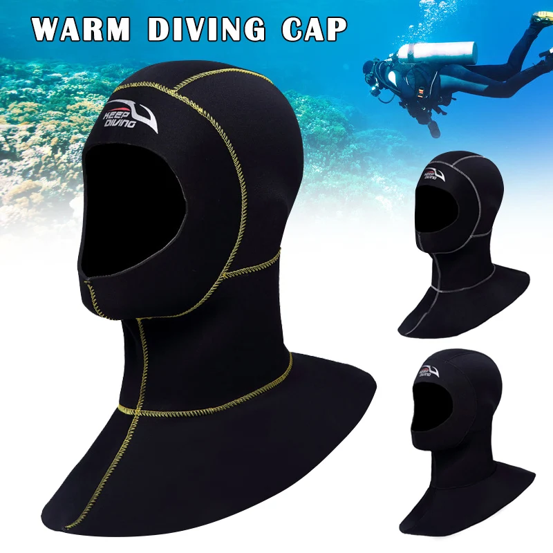 3MM Neoprene Scuba Diving Hood with Shoulder Wetsuit Hood Snorkeling