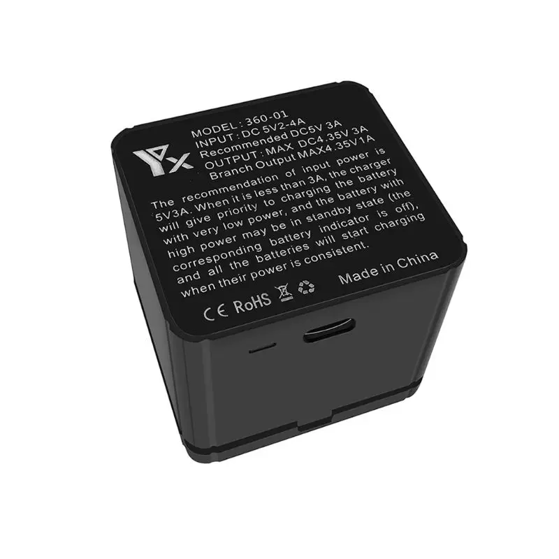 Коробка для зарядки аккумулятора с TYPE-C кабелем для передачи данных для камеры Insta360 One X