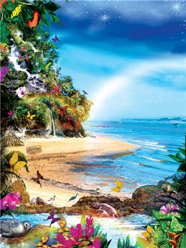 Diamond embroidery lakeside scenery 5D DIY diamond painting rhinestone full diamond cross stitch decorative landscape decor Sale - Цвет: ZR404