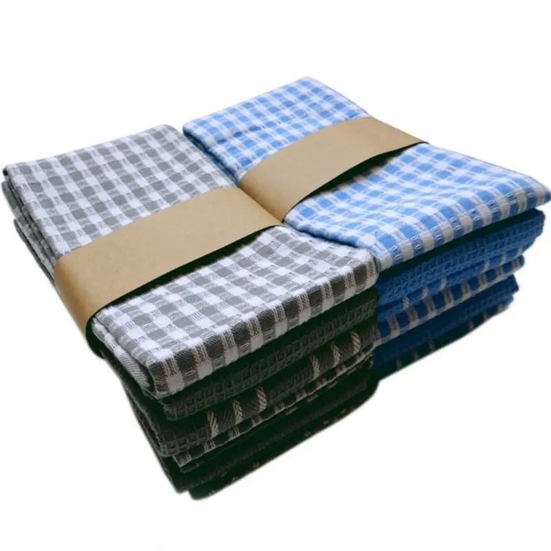 Cotton Dish Cloth Plaid Pano De Prato Eco Friendly Kitchen Towel