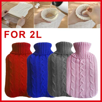

2000ml Warm Protective Heat Preservation Cover Safe Hot Water Bottle Removable Knitted Cold-proof Washable Large Winter