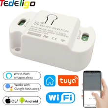 Tedeligo Tuya Smart Life Wifi Switch AC 90-250V Controller luce interruttore universale modulo Timer telecomando Wireless per luce