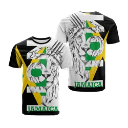 Tessffel Jamaica Lion Emblem Summer New Fashion 3D Print Tops Tee Tshirt Men Women Short Sleeve T shirt Streetwear Style-10
