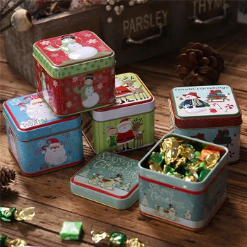 

2019 Xmas new Year snowman Christmas celebration decoration items Christmas decoration box Children's gift box Candy jar storage
