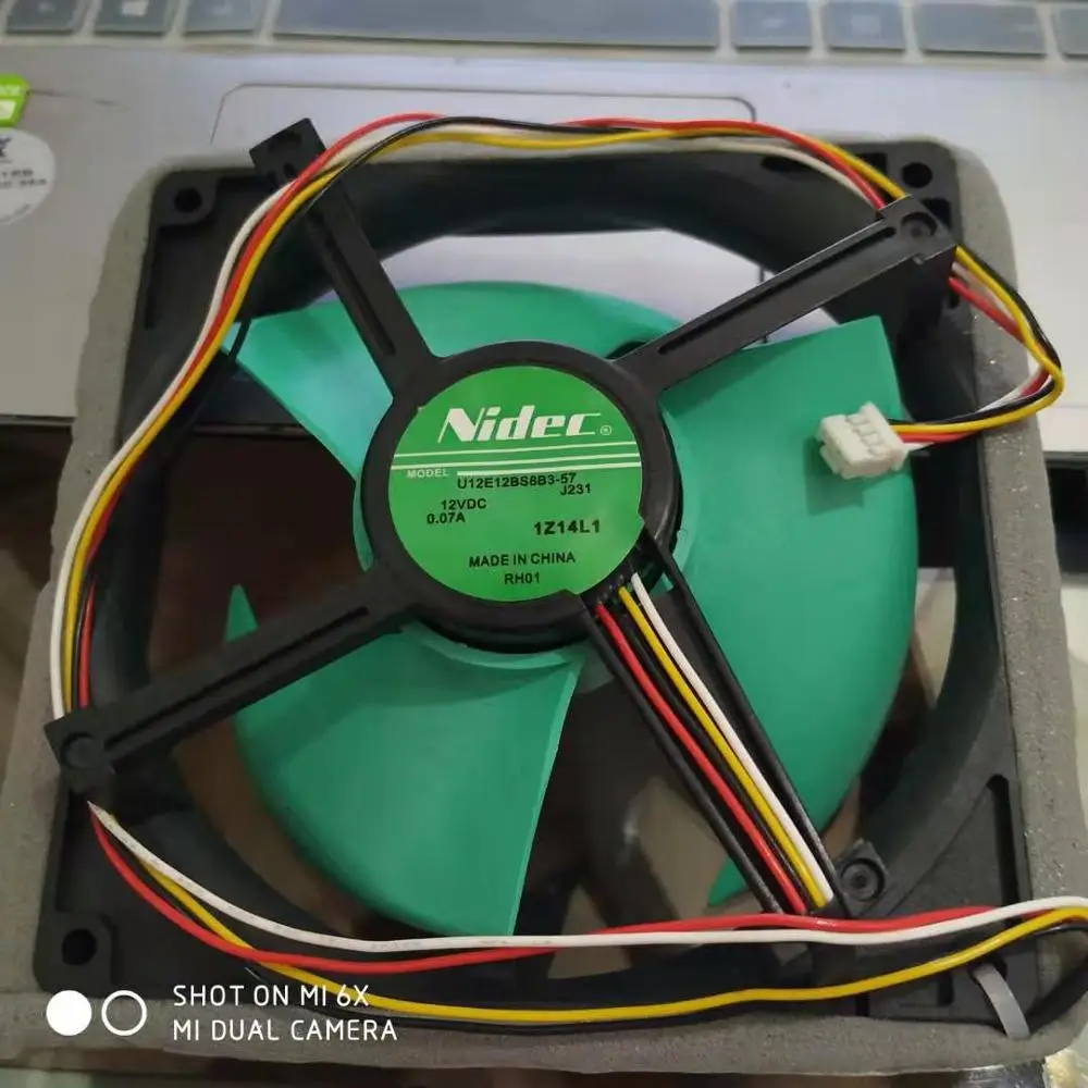 NIDEC U12E12BS8F3-57 J232 12 В 0.07A 125*125*35 мм бесшумный водонепроницаемый вентилятор охлаждения
