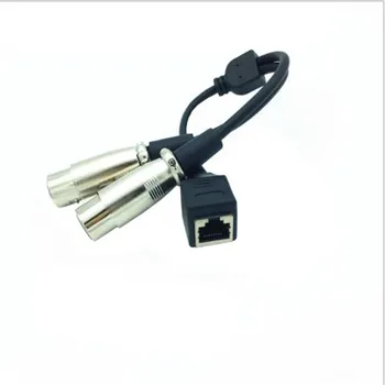 

RJ45 to 2XLR Cannon terminal 2*XLR female to RJ45 computer router network cable female extension extended to XLR female