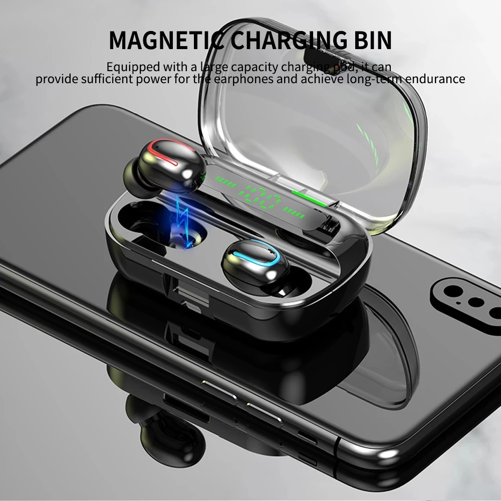 

Q35 TWS wireless bluetooth headset 5.0 gaming headset with digital display