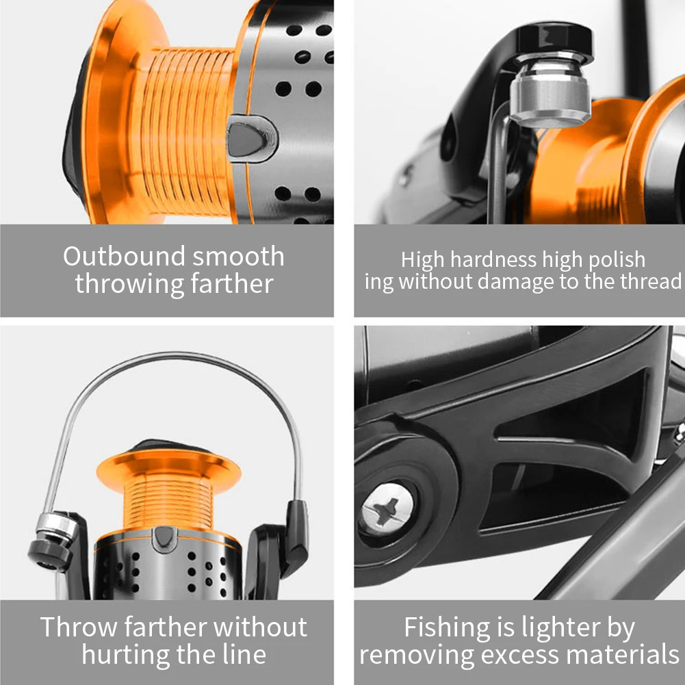 Tools Firmly Fishing Reel No Shaking Spinning Replacement Gapless Outdoor Smooth Fast Multifunction Feeder Convenient Full Metal