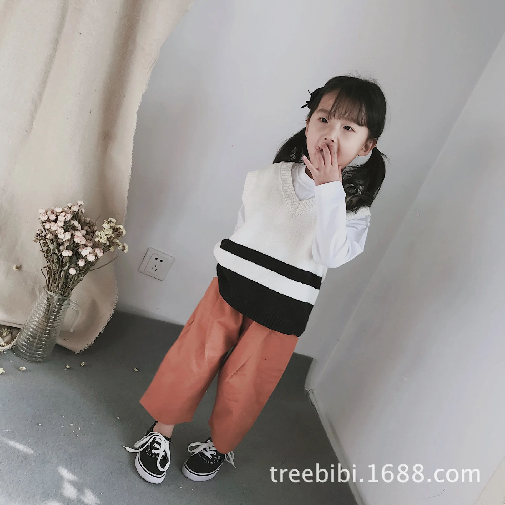 Treebibi Весна стиль детские брюки Для мужчин и Для женщин детям 2-Цвет в Корейском стиле серии Чино