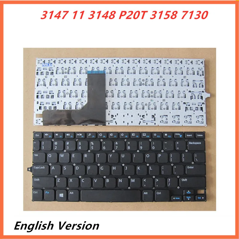 Клавиатура на английском языке для ноутбука Dell Inspiron 11 3000 3147 3148 P20T 3158 7130 сменная