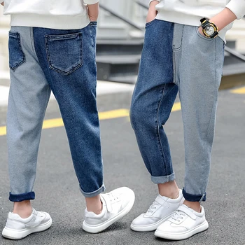 

IENENS 5-13 Years Kids Boys Clothes Skinny Jeans Classic Pants Children Denim Clothing Long Bottoms Boy Girls Casual Trousers