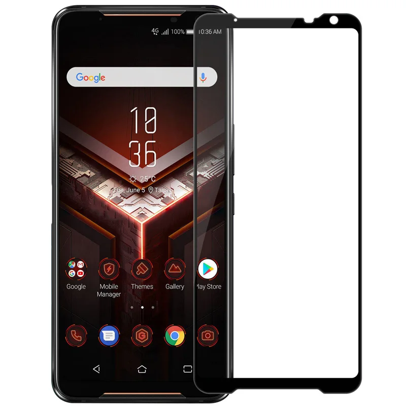 Nillkin CP+ Pro закаленное стекло для Asus ROG Phone2 II ZS660KL защитный олеофобный полный экран клей - Цвет: Black