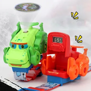 

WEIXINBUY Children Transformable Projection Cartoon Car Robot Dinosaur Electronic Watch Toy 2020