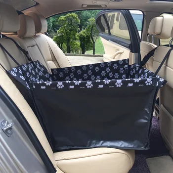

Black Footprints Green Clouds Pet Car Mat Out Car Mat Rear Single Seat Pet Mat