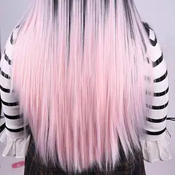 AIYEE 26 дюймов длинные прямые Ombre синтетический парик для женщин розовый/красный/фиолетовый/синий средняя часть термостойкий косплей парик
