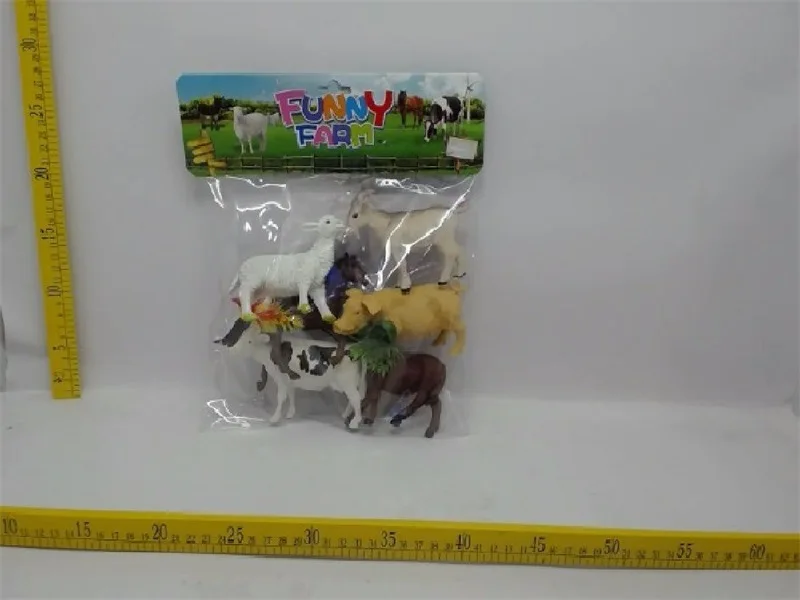 

Children Model Solid Static Wild Animal Model Goat Sheep Cattle Ranch Fowl Toy Decoration Set