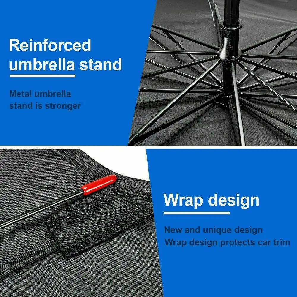 Car Windshield Sunshade Umbrella Auto Sun Visor Silver Anti UV Folding Car Umbrella Foldable SunShade