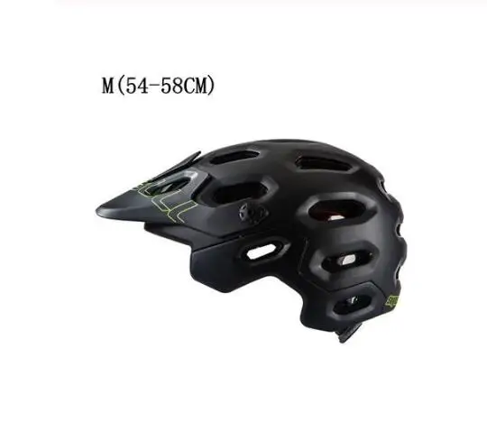 black-M CAIRBULL mtb Cycling bicycle Helmet Breathable Ultralight Bike Riding Helmet Head Protection Integrally-molded Helmets M/L - Color: black-M