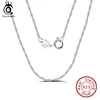 ORSA JEWELS 925 Sterling Silver Twisted Curb Singapore Rope Link Chain for Women Silver Necklace Jewelry Wholesale Gift SC02 1