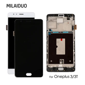 

LCD For Oneplus 3 Display Oneplus 3T LCD Display Touch Screen with Frame A3010 Three 1+3 3 T Replacement A3000